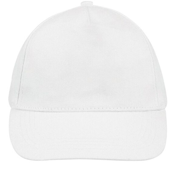 SOLS Unisex Buzz 5 Panel Baseball Cap / White - Picture 3 of 5